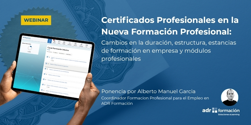Webinar Certificados profesionales en la nueva Formacion Porfesional