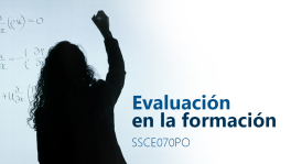 Curso de Evaluación en la formación (SSCE070PO)